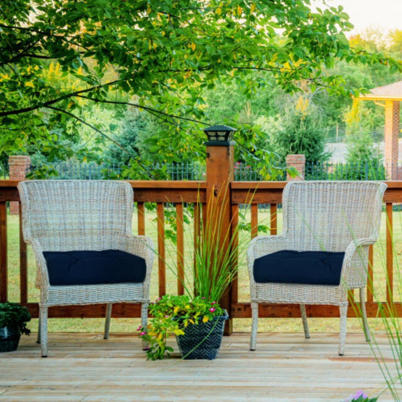 21 Inch x 21 Inch Patio Chair Seat Cushion Pads for Indoor and Outdoor